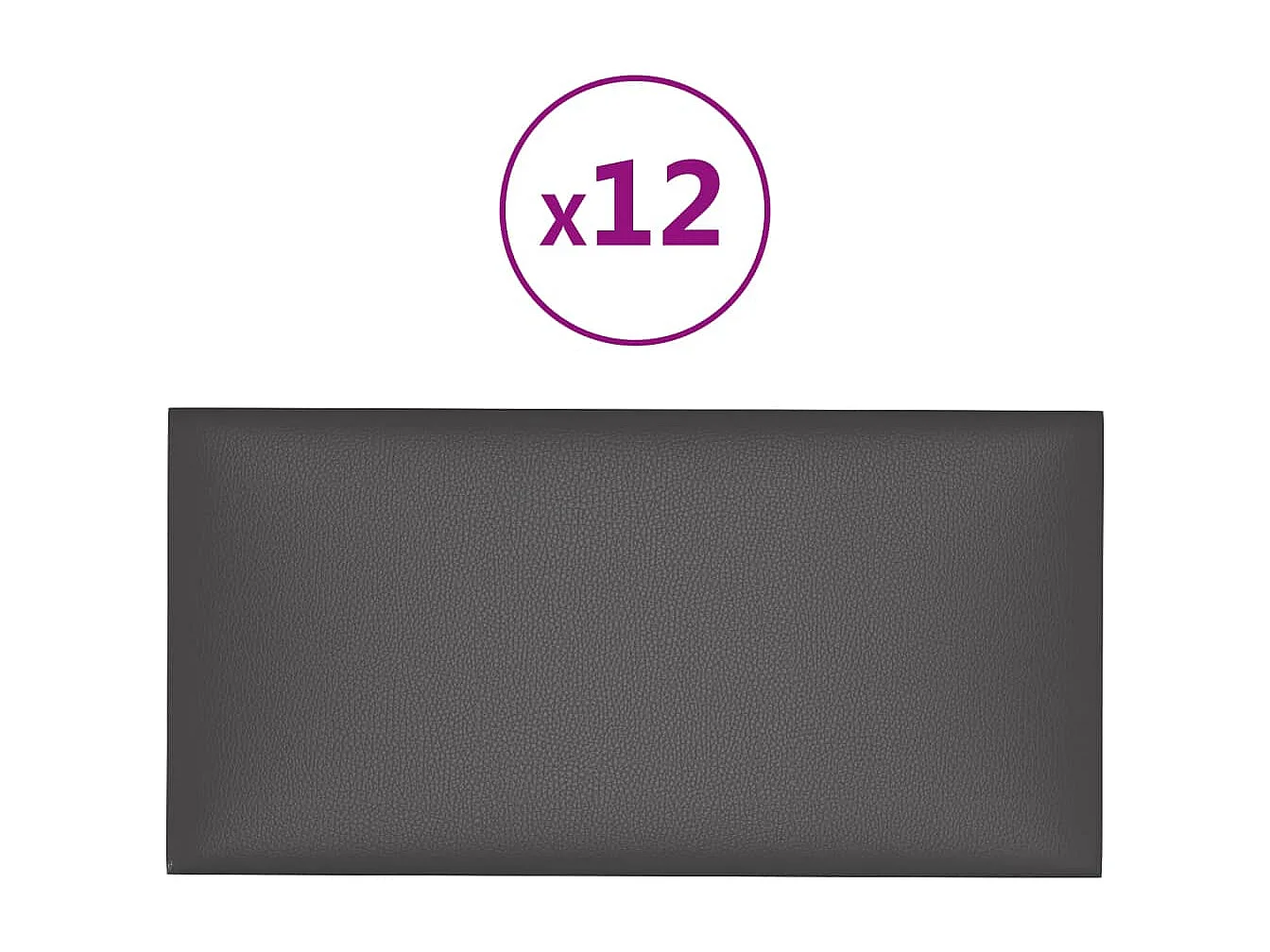 Panneaux muraux 12 pcs Gris 30x15 cm Similicuir 0,54 m² FR110916
