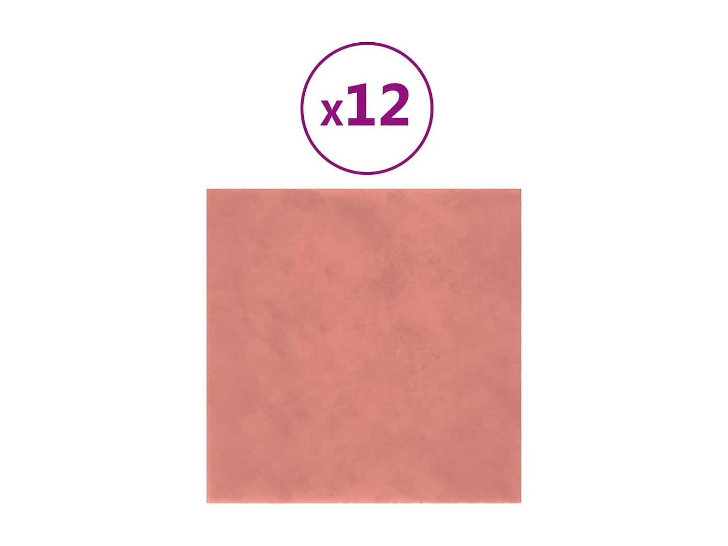 Panneaux muraux 12 pcs Rose 30x30 cm Velours 1,08 m² FR877445