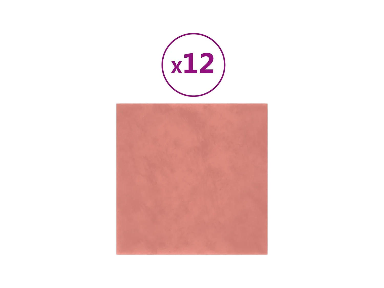 Panneaux muraux 12 pcs Rose 30x30 cm Velours 1,08 m² FR877445