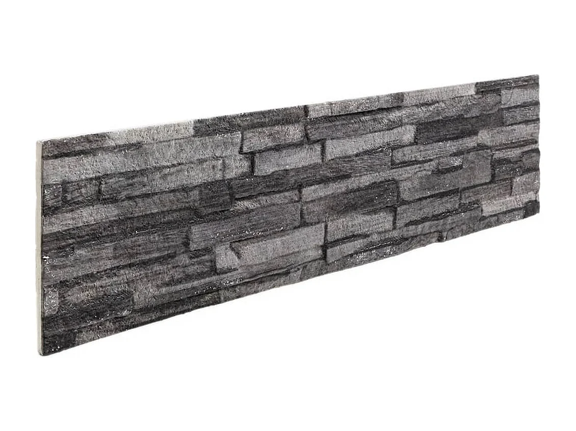 Panneaux muraux 3D 14 pcs anthracite 100x25 cm EPS FR820111