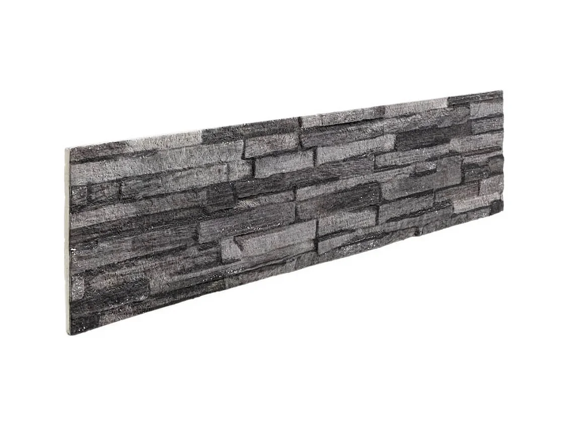 Painéis de parede 3D 14 pcs 100x25 cm EPS antracite PT897570