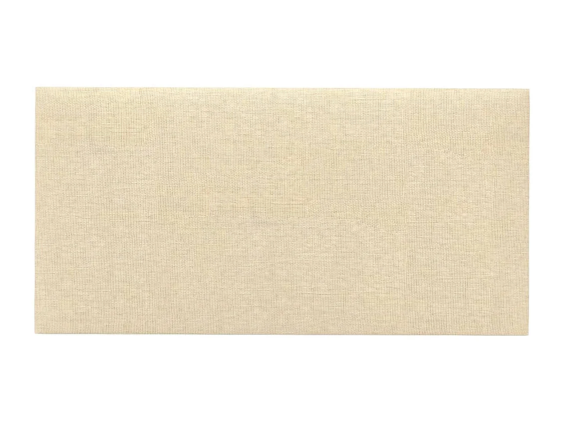 Panneaux muraux 12 pcs Crème 30x15 cm Tissu 0,54 m² FR834129