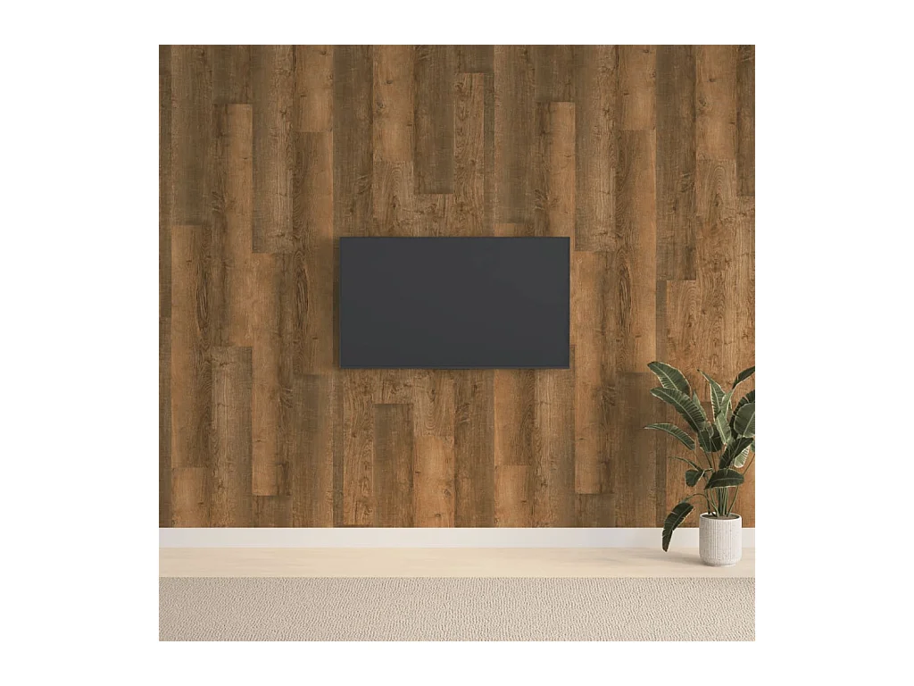 Panneaux muraux Aspect bois Marron PVC 2,06 m² FR336318