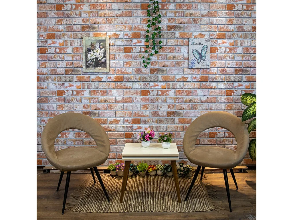 10 st Wandpanelen 3D rode baksteen EPS BE333552