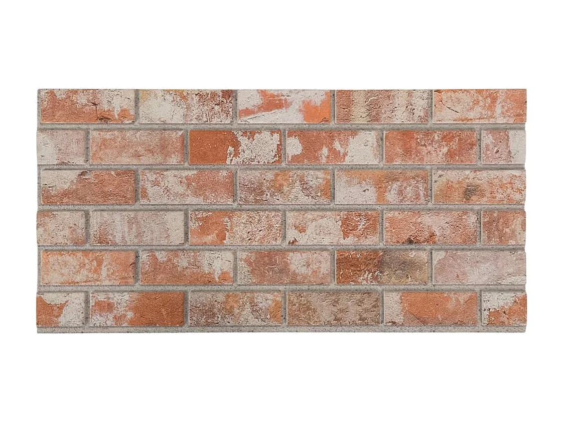 Panneaux muraux 3D avec design de brique rouge 10 pcs EPS FR592351