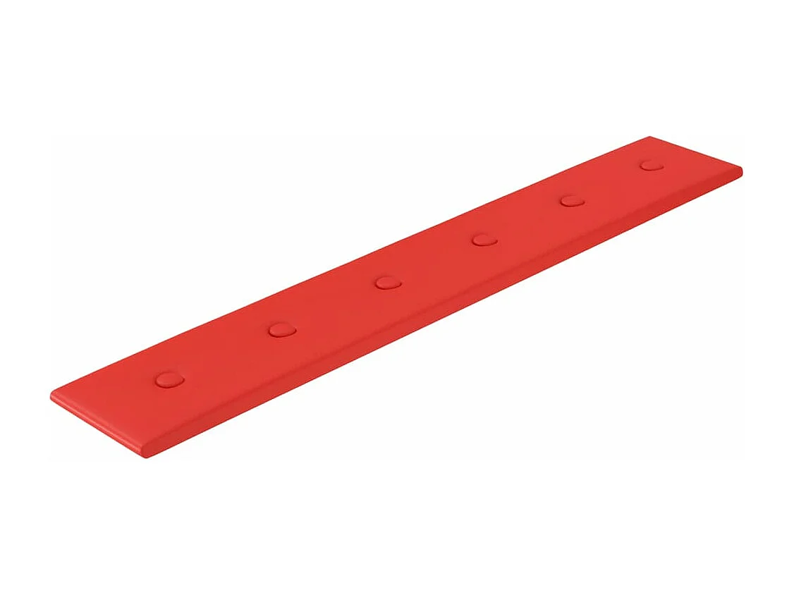 Panneaux muraux 12 pcs Rouge 90x15 cm Similicuir 1,62 m² FR422605