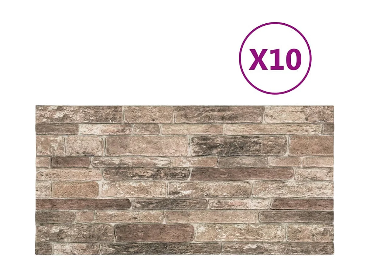10 st Wandpanelen 3D meerkleurige baksteen EPS BE874147
