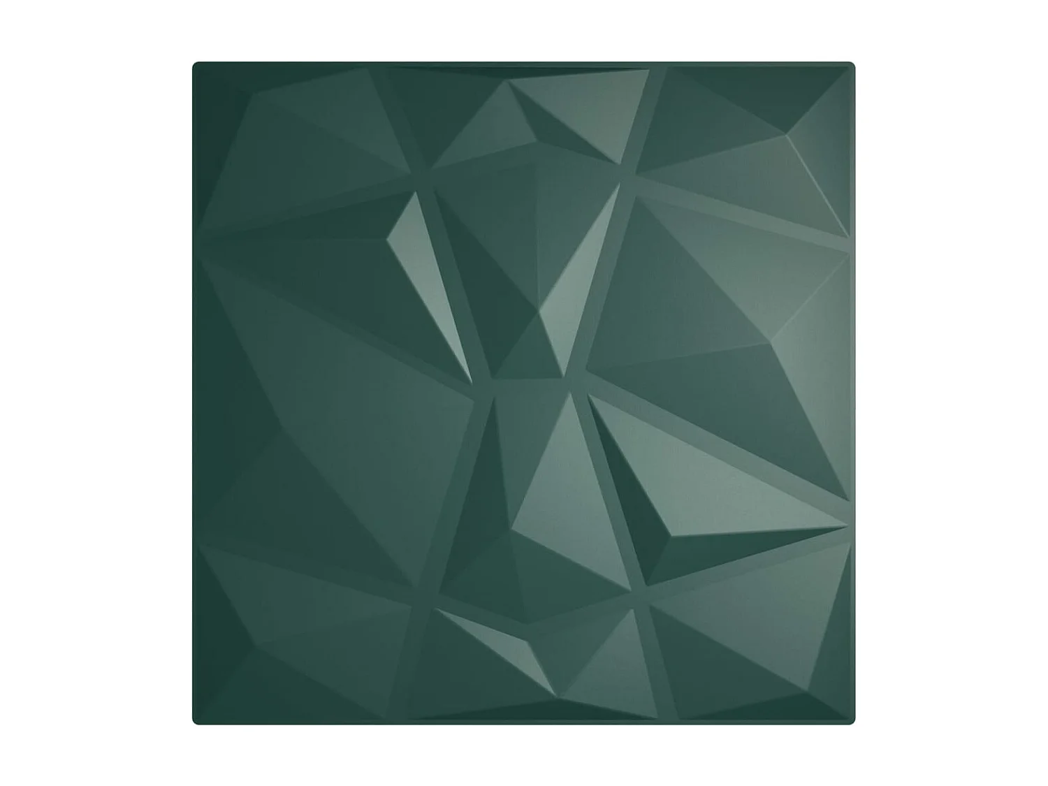 Panneaux muraux 24 pcs vert 50x50 cm XPS 6 m² losange FR980355