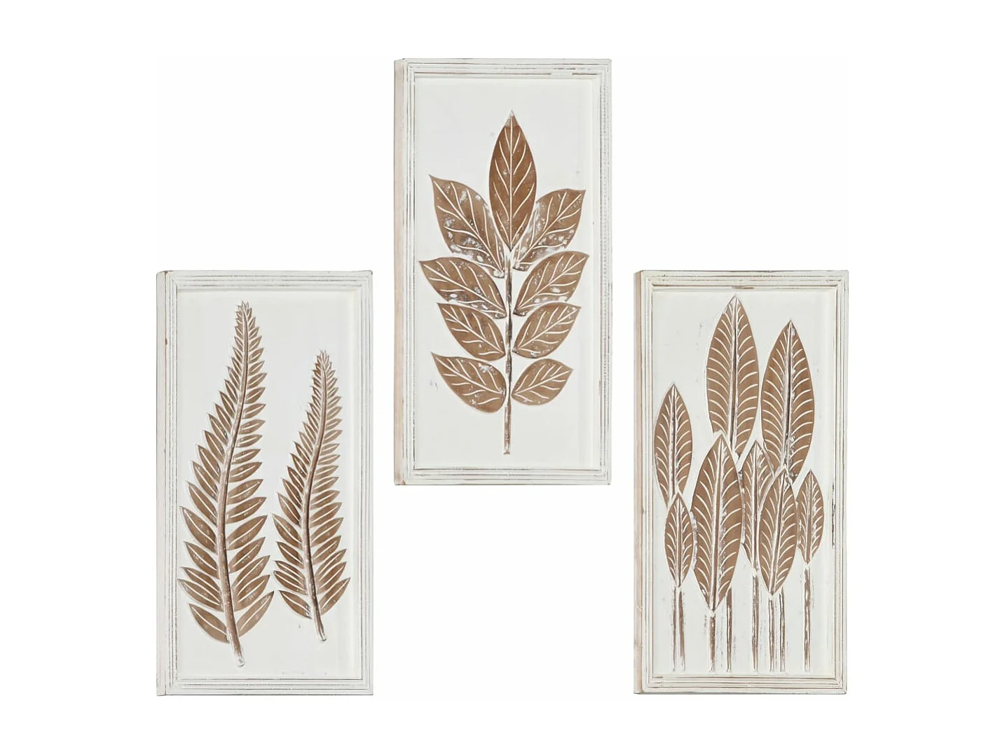 Panneaux muraux sculptés à la main 3 pcs MDF 40x60x1,5 cm FR623655