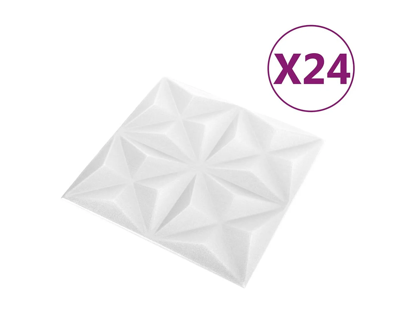 Panneaux muraux 3D 24 pcs 50x50 cm blanc origami 6 m² FR395867