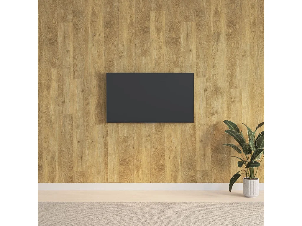 Panneaux muraux Aspect bois Marron PVC 2,06 m² FR694610