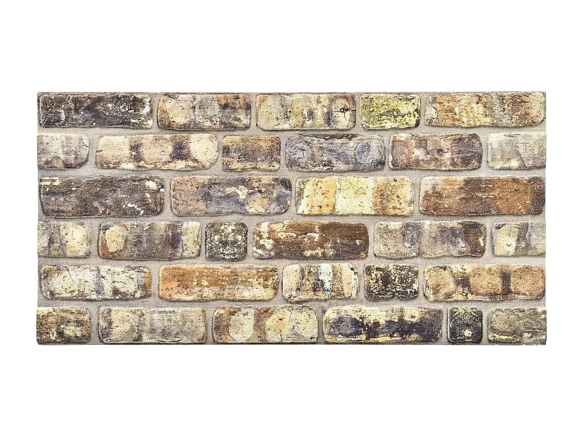 Painéis de parede 3D c/ design tijolos multicor 11 pcs EPS PT402887