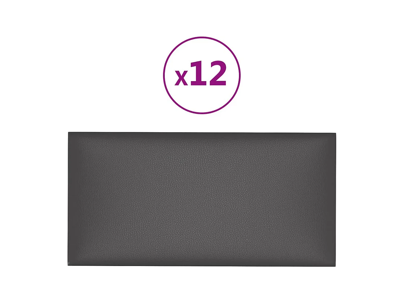 Wandpanelen 12 st 2,16 m² 60x30 cm kunstleer grijs BE212663