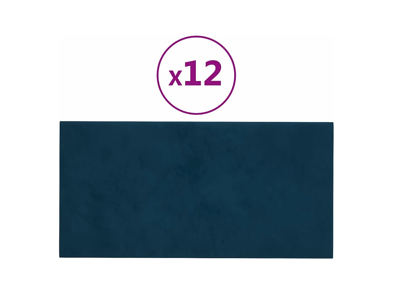 Painel de parede 12 pcs 60x30 cm veludo 2,16 m² azul PT131128