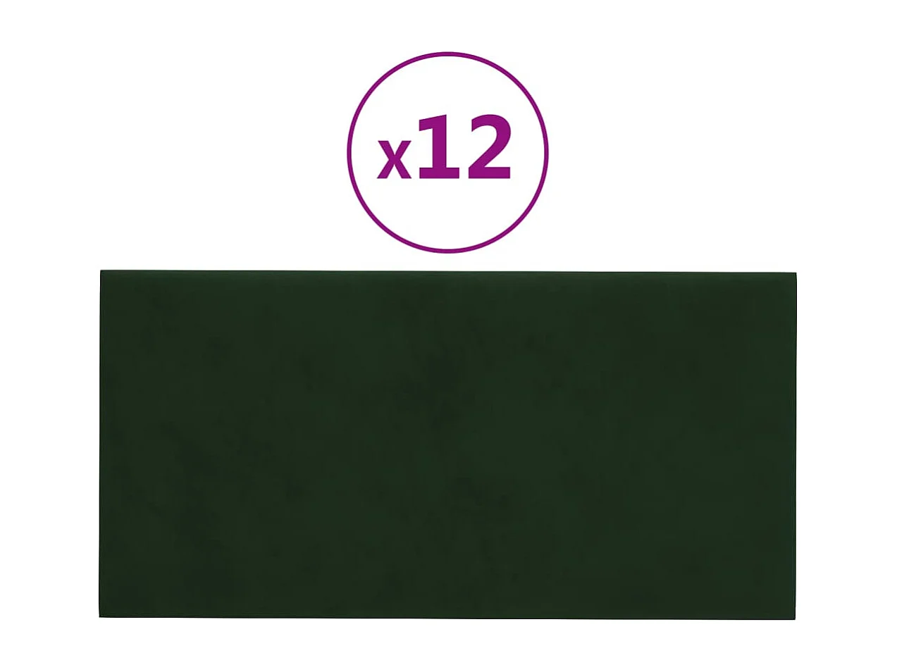 Panneaux muraux 12 pcs Vert foncé 30x15 cm Velours 0,54 m² FR386419