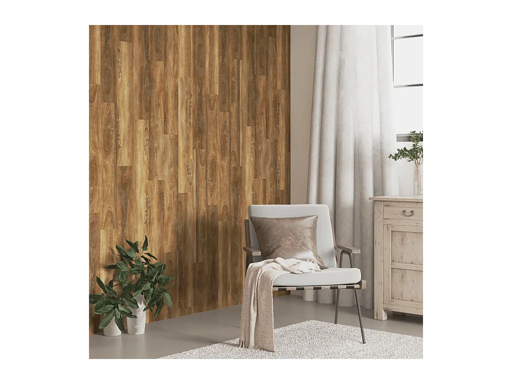 Panneaux muraux Aspect bois Marron PVC 4,12 m² FR730458