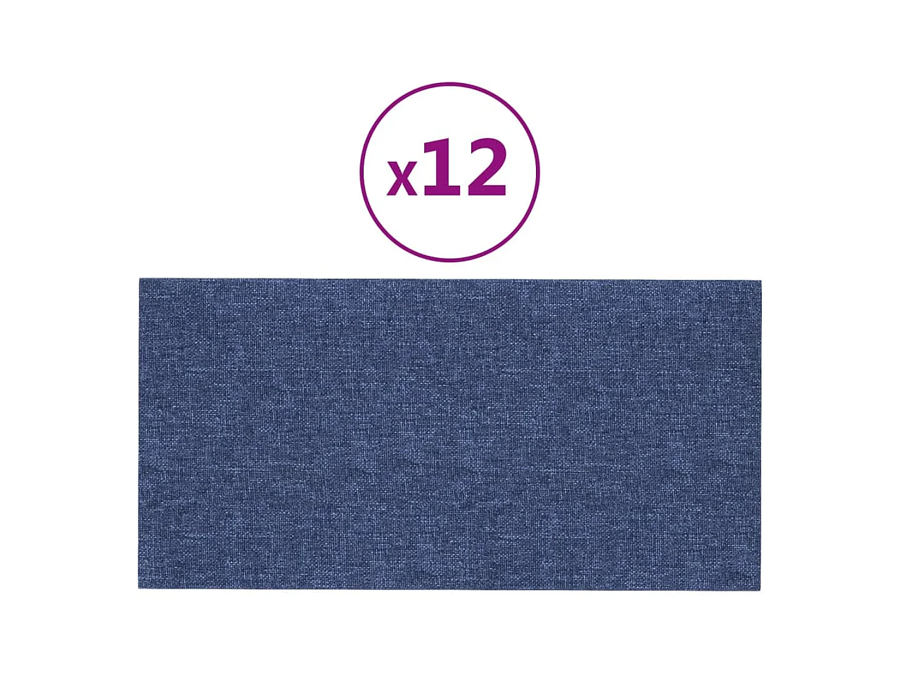 Panneaux muraux 12 pcs Bleu 60x30 cm Tissu 2,16 m² FR445451