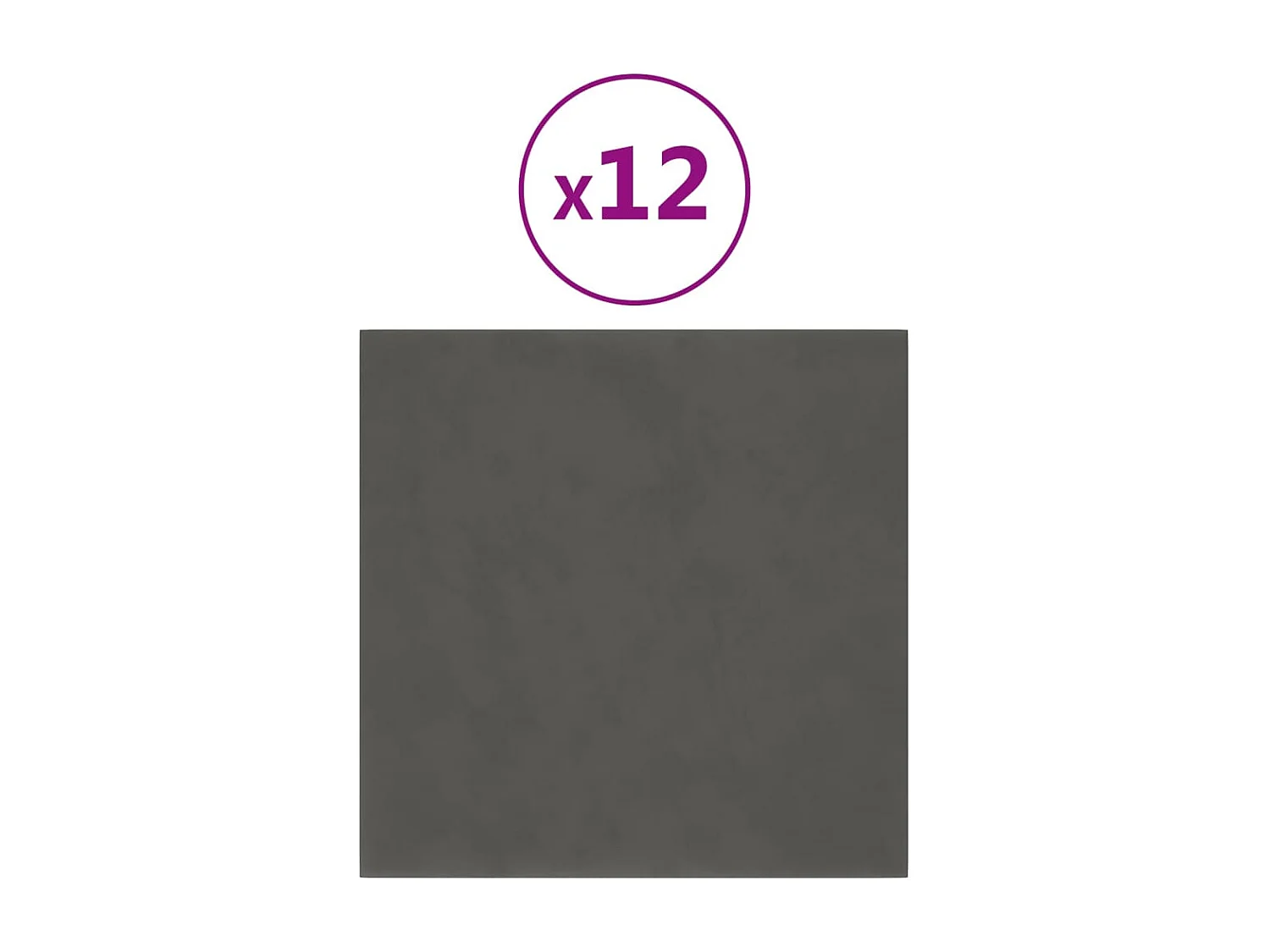 Panneaux muraux 12 pcs Gris foncé 30x30 cm Velours 1,08 m² FR725965