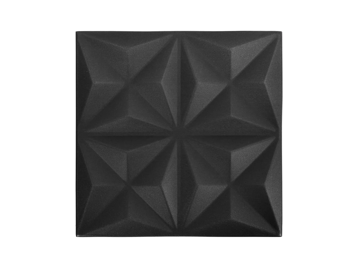 12 st Wandpanelen 3D origami 3 m² 50x50 cm zwart BE468331
