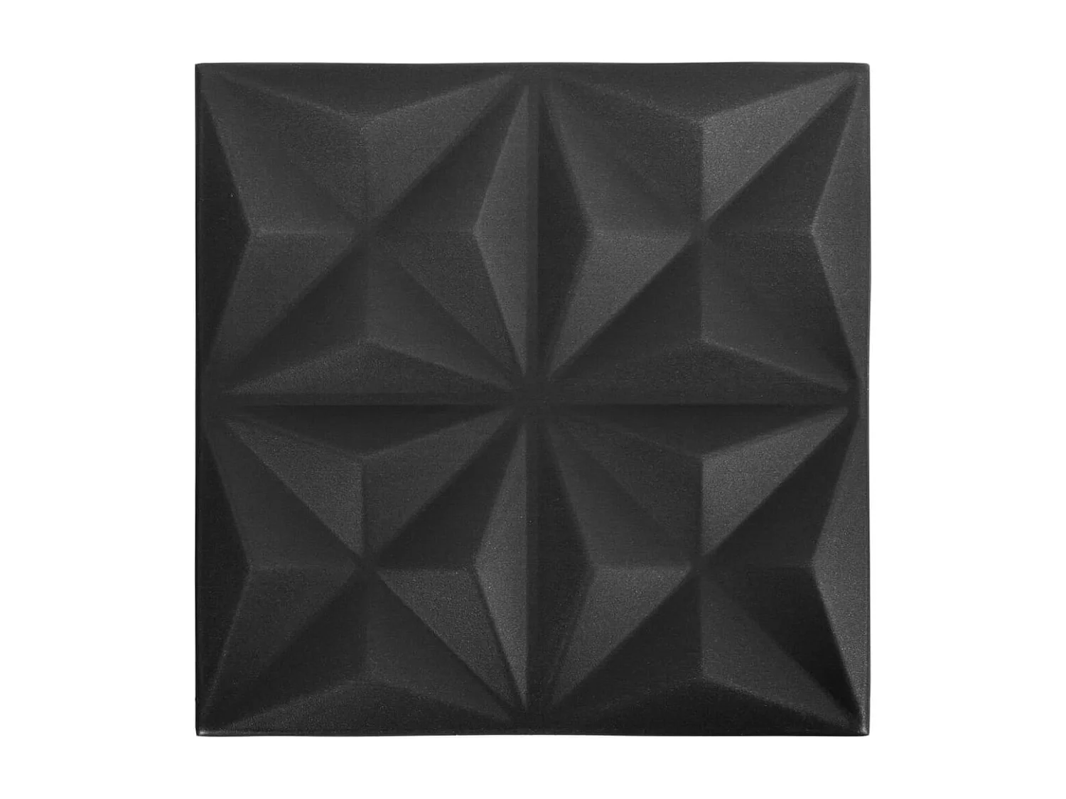 Paneles de pared 3D 12 unidades negro origami 3 m² 50x50 cm ES356996
