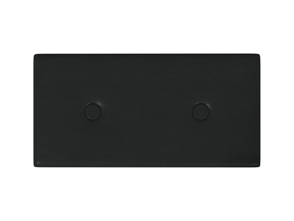 Painel de parede 12 pcs 30x15 cm couro artificial 0,54 m² preto PT834462