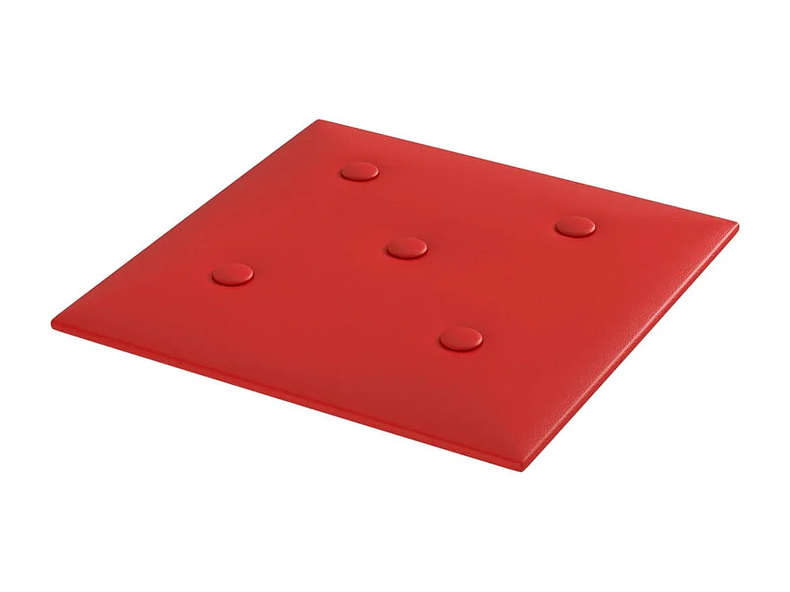 Panneaux muraux 12pcs Rouge bordeaux 30x30cm Similicuir 1,08 m² FR998296