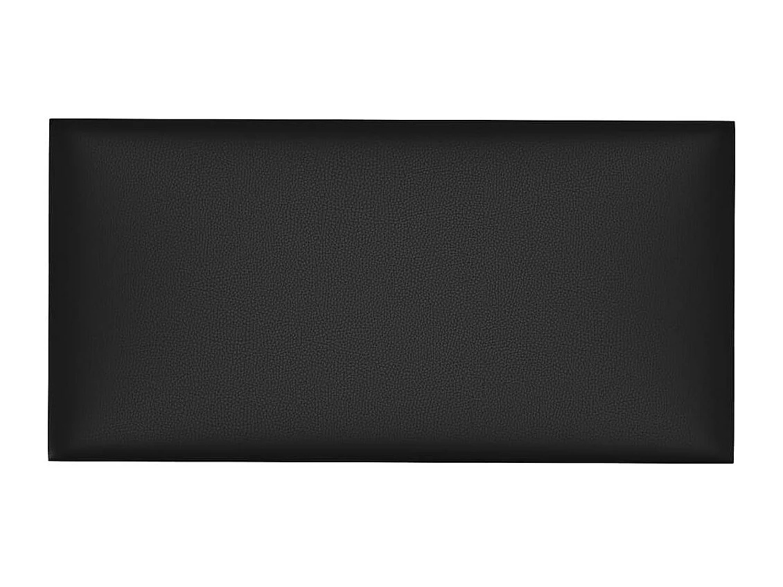 Panneaux muraux 12 pcs Noir 30x15 cm Similicuir 0,54 m² FR930494