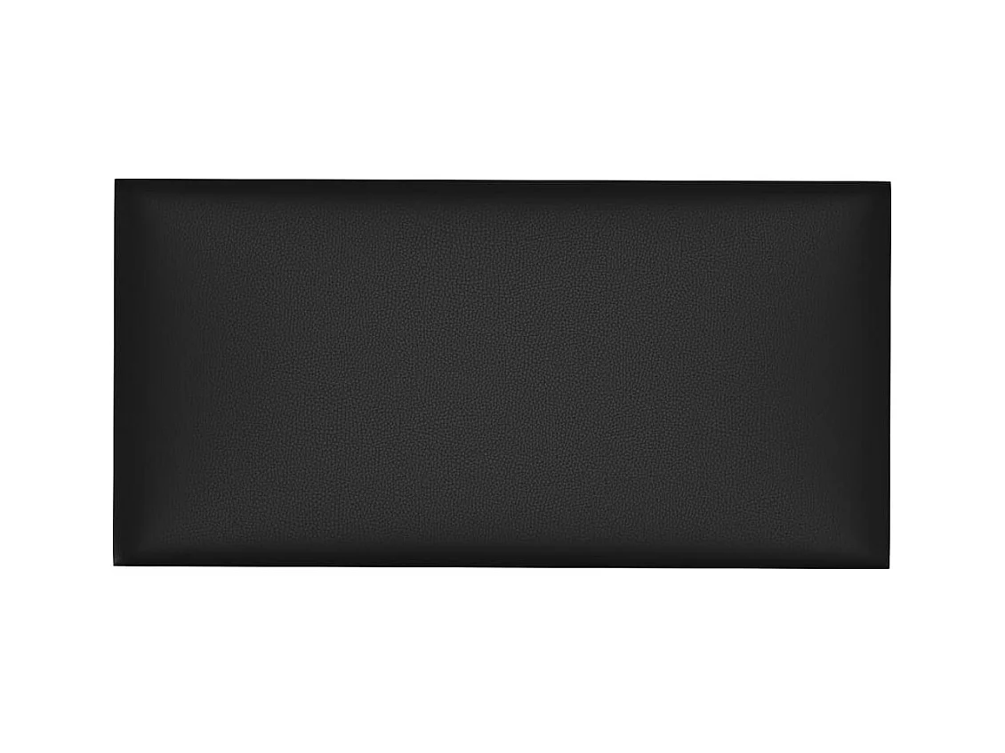 Wandpanelen 12 st 0,54 m² 30x15 cm kunstleer zwart BE716762