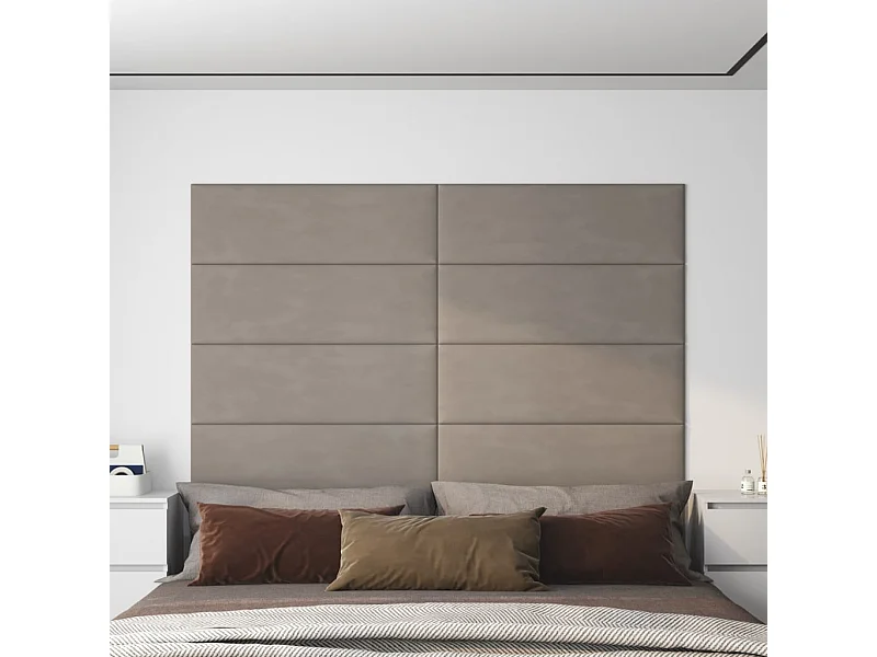 Panneaux muraux 12 pcs Gris clair 90x30 cm Velours 3,24 m² FR955962