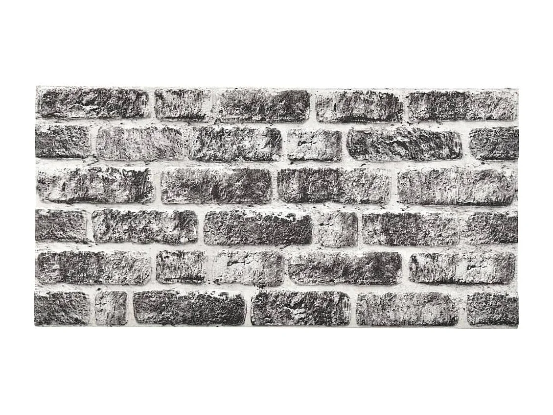 Panneaux muraux 3D design brique gris foncé 11 pcs EPS FR442777