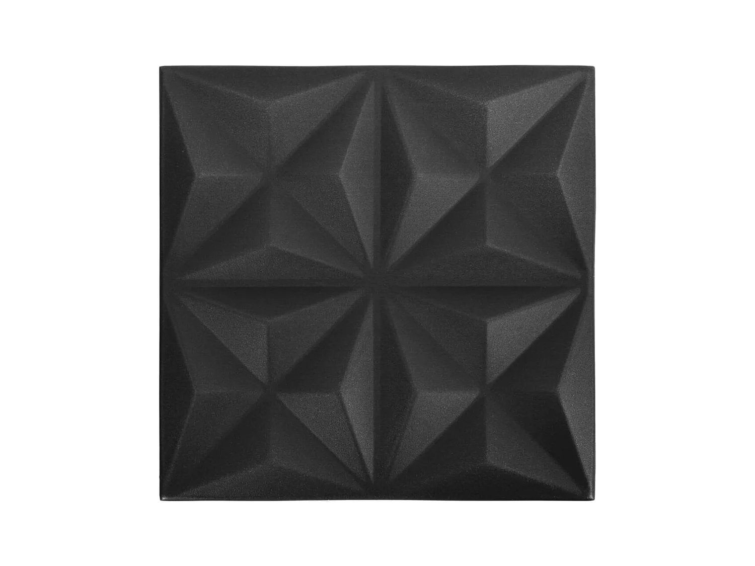 48 st Wandpanelen 3D origami 12 m² 50x50 cm zwart BE498474