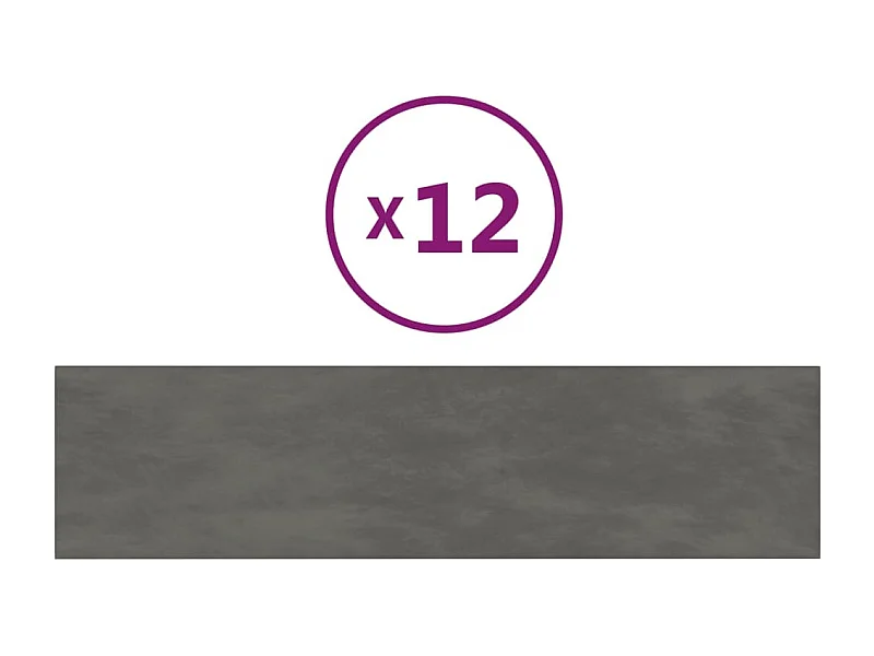 Wandpanelen 12 st 1,08 m² 60x15 cm fluweel donkergrijs BE147762