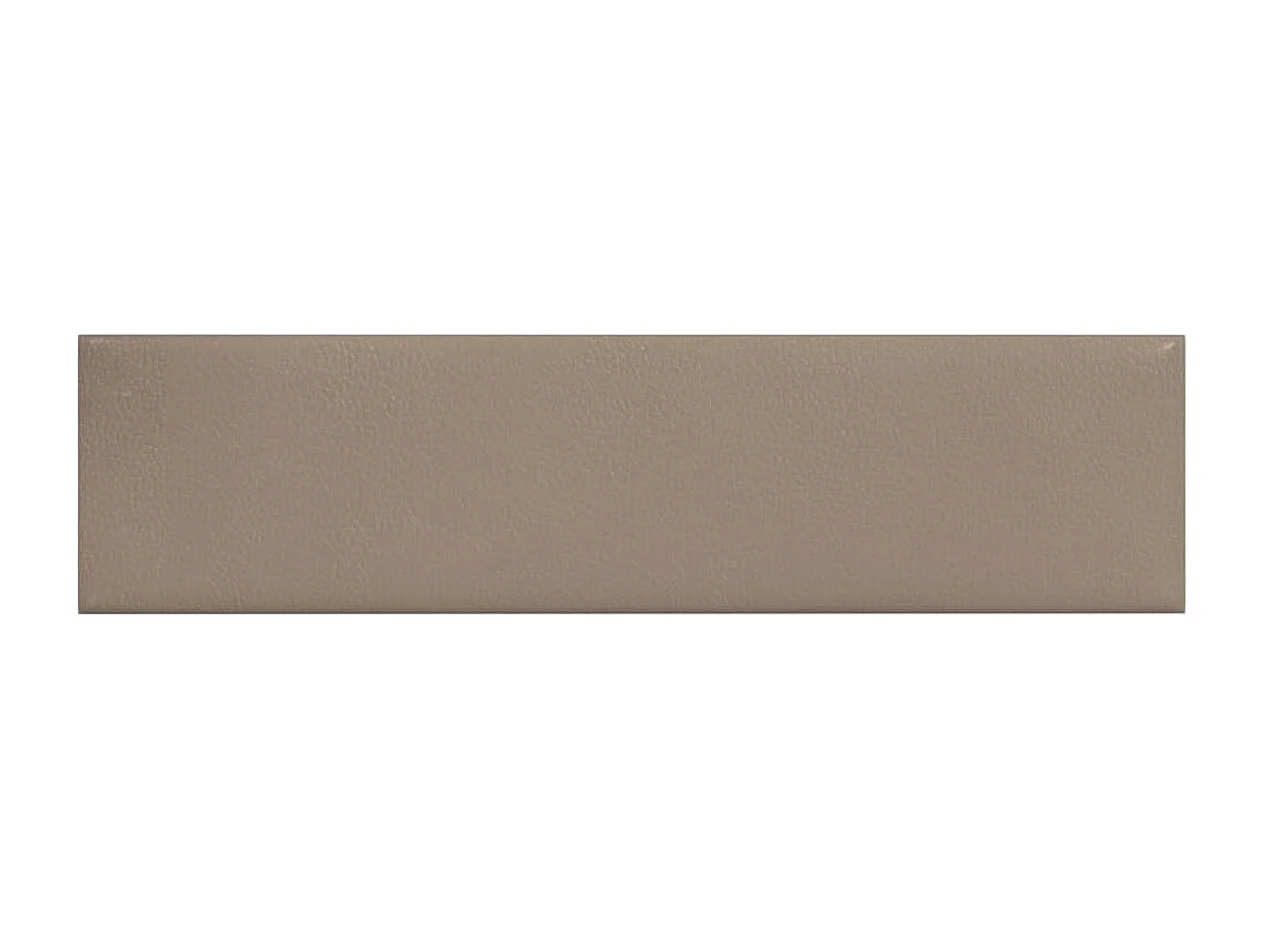 Panneaux muraux 12 pcs Cappuccino 60x15 cm Similicuir 1,08 m² FR406783