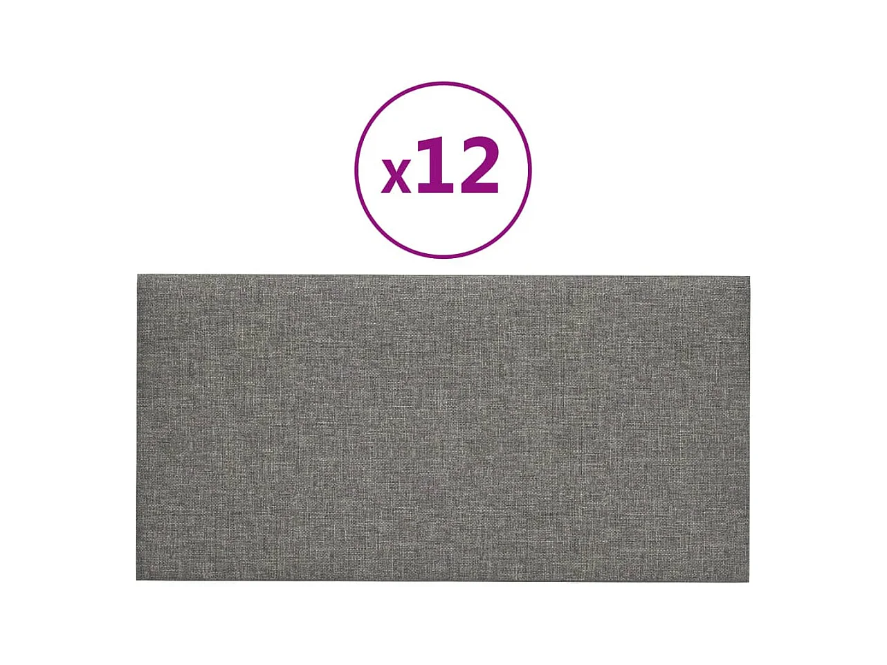 Wandpanelen 12 st 0,54 m² 30x15 cm stof lichtgrijs BE210916