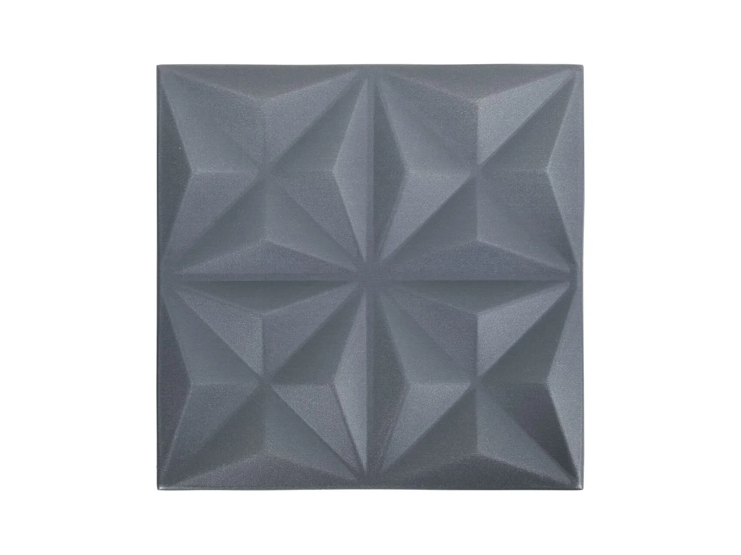 24 st Wandpanelen 3D origami 6 m² 50x50 cm grijs BE881714