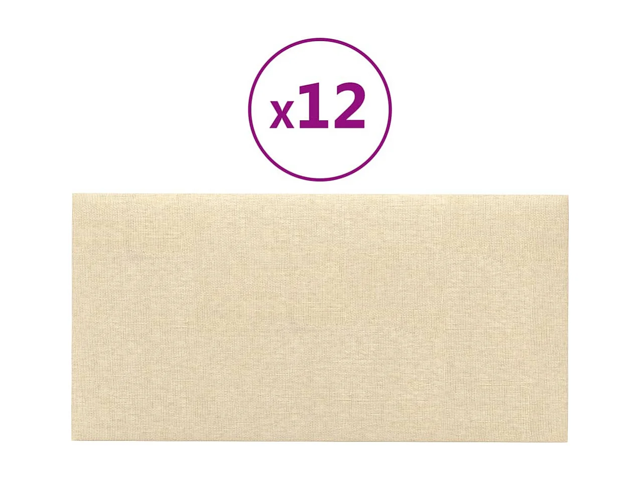 Panneaux muraux 12 pcs Crème 60x30 cm Tissu 2,16 m² FR139233