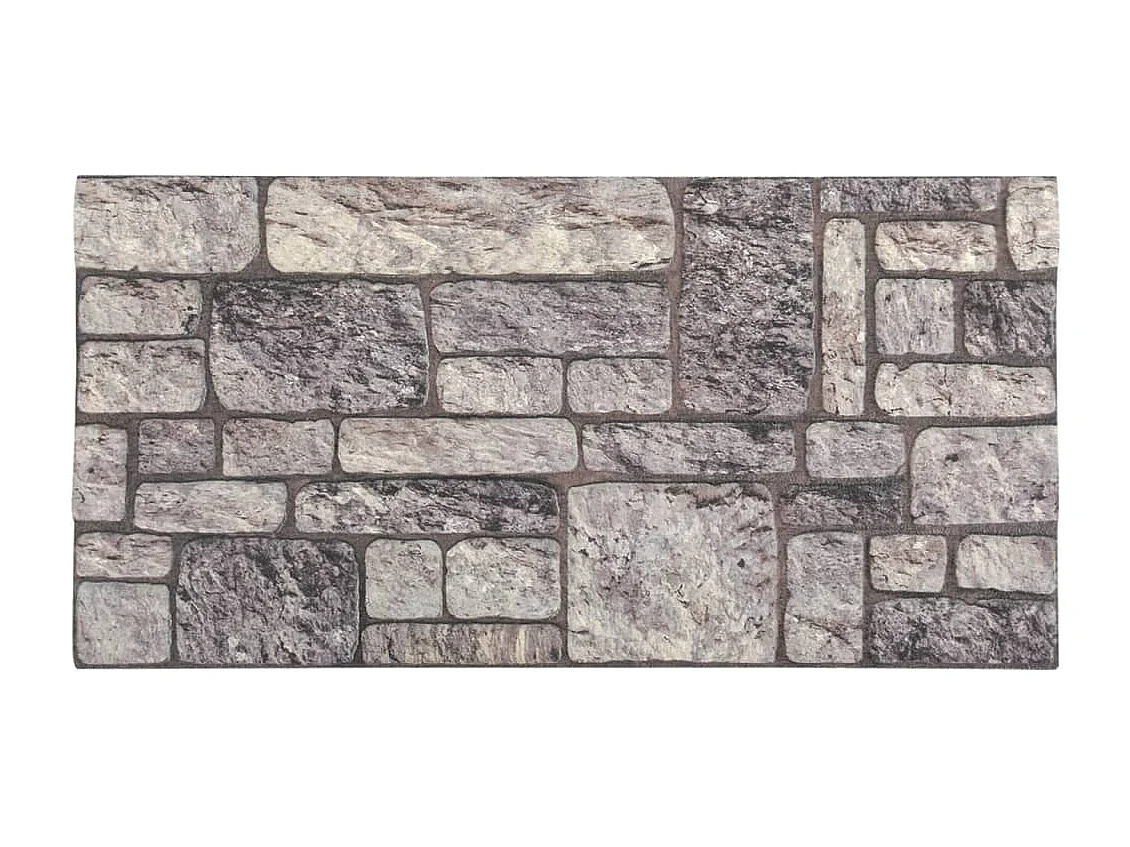 Paneles de pared 3D diseño de ladrillo 10 uds EPS gris claro ES488166