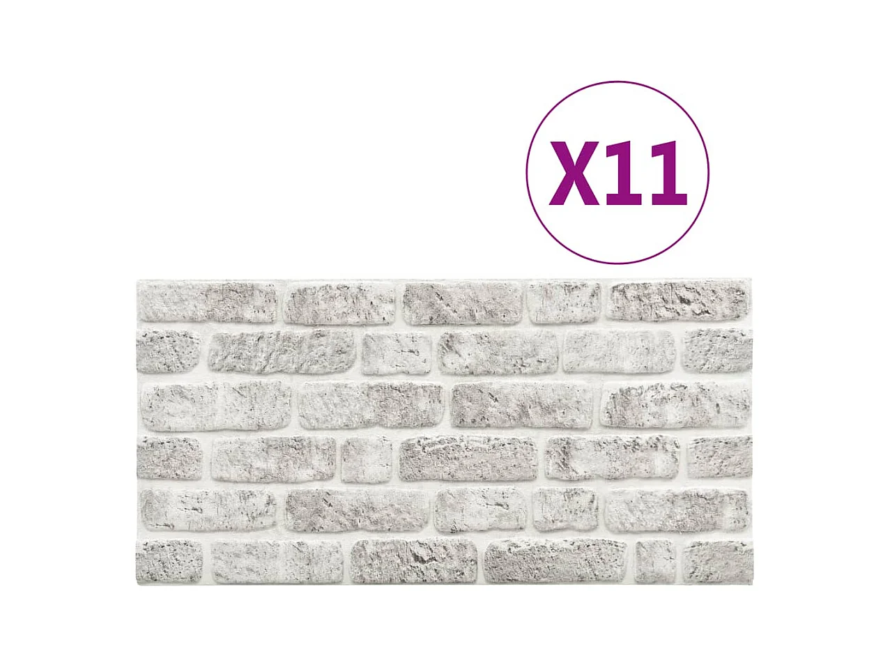 Panneaux muraux 3D design de brique gris clair 11 pcs EPS FR564355