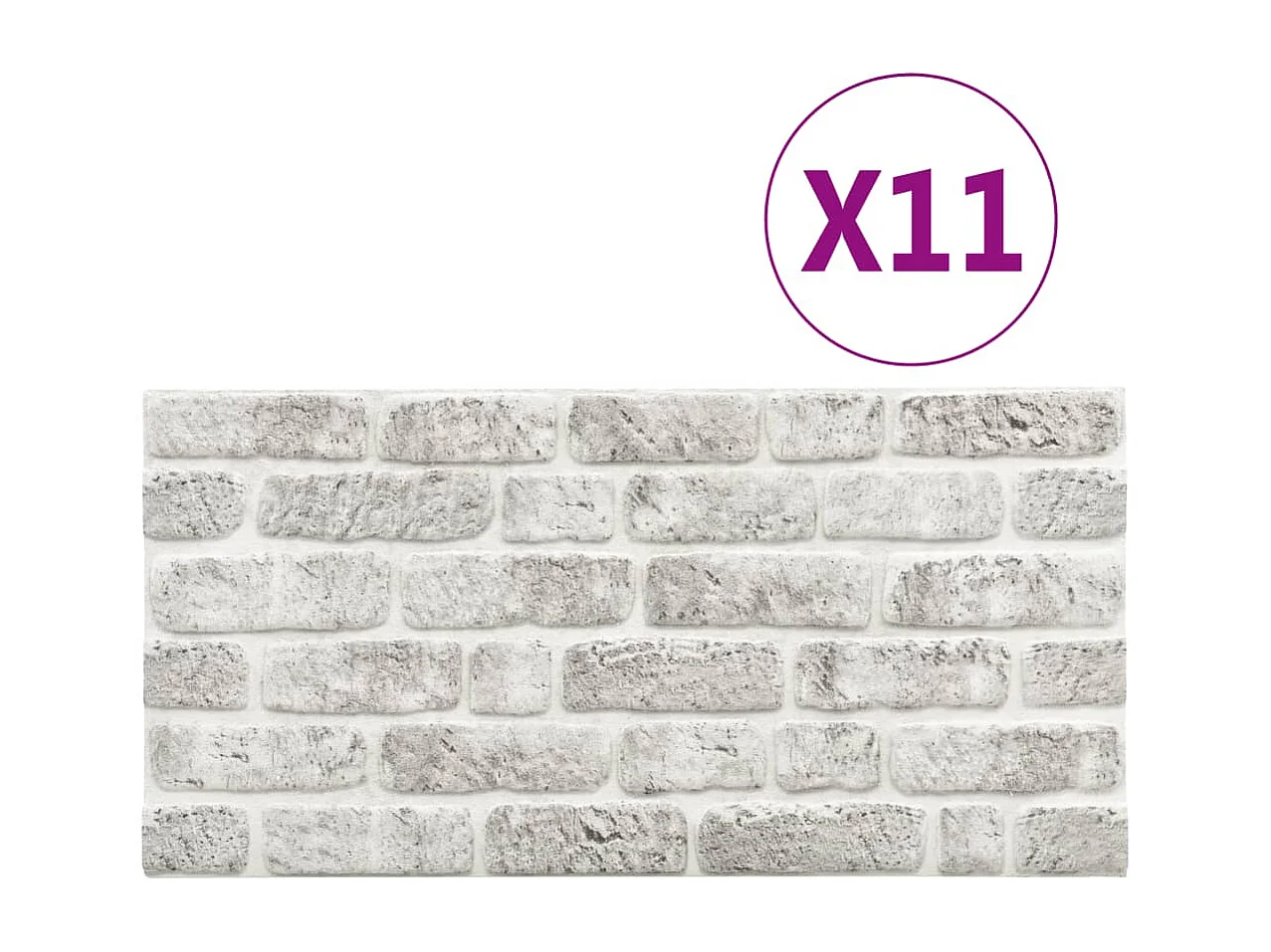 11 st Wandpanelen 3D lichtgrijze baksteen EPS BE507595
