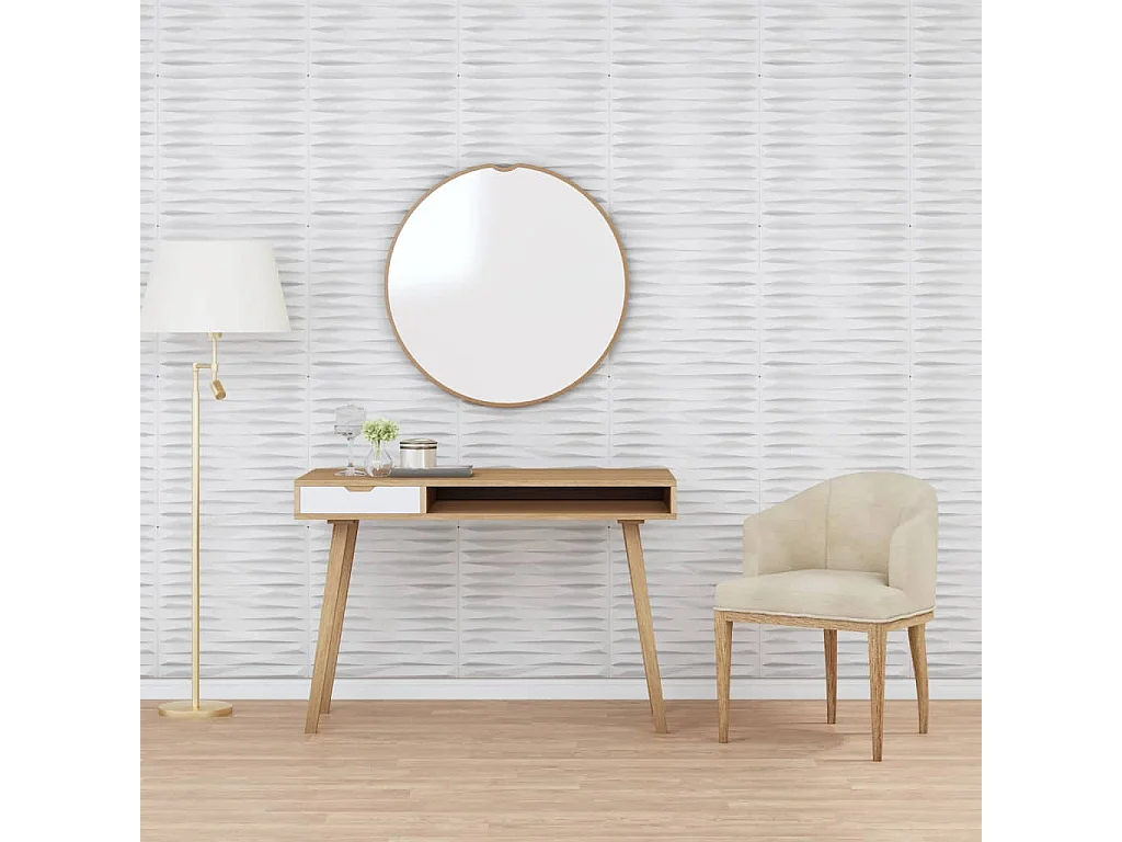 Panneaux muraux 12 pcs blanc 50x50 cm XPS 3 m² pierre FR147447