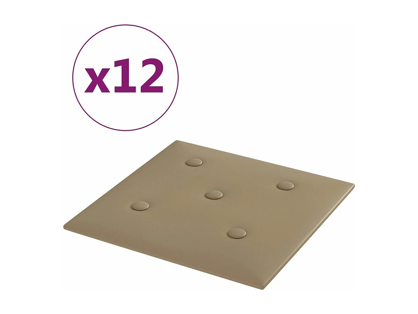 Panneaux muraux 12 pcs Cappuccino 30x30 cm Similicuir 1,08 m² FR852579