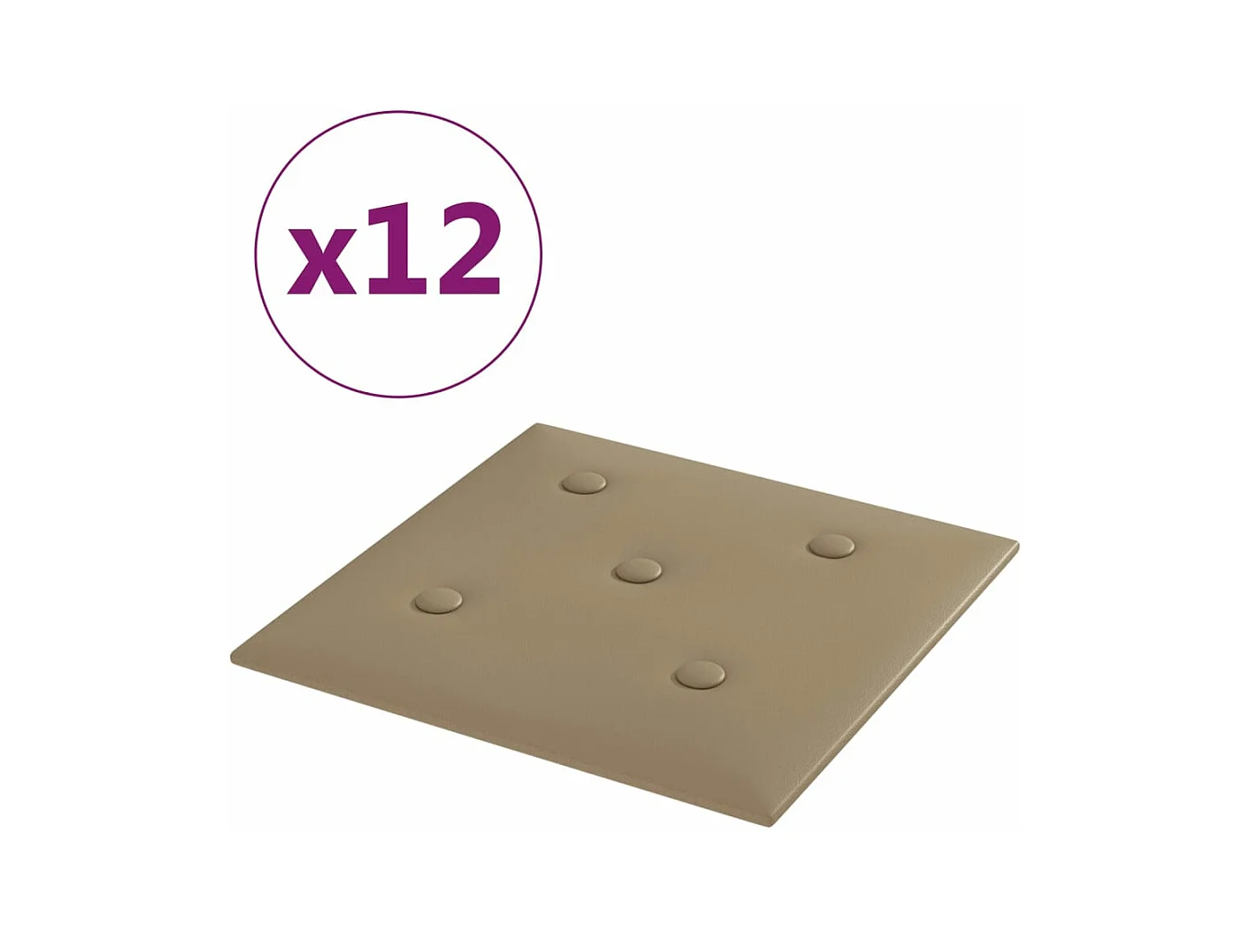Panneaux muraux 12 pcs Cappuccino 30x30 cm Similicuir 1,08 m² FR852579