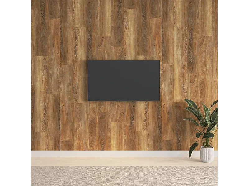 Panneaux muraux Aspect bois Marron PVC 2,06 m² FR390689