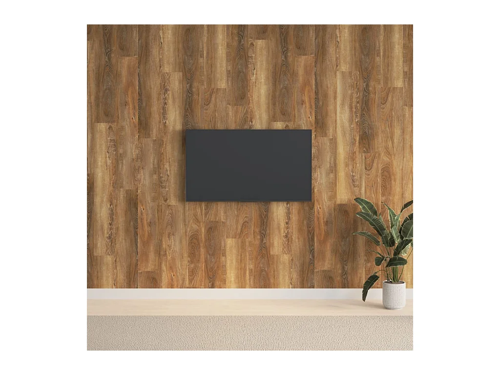 Panneaux muraux Aspect bois Marron PVC 2,06 m² FR390689