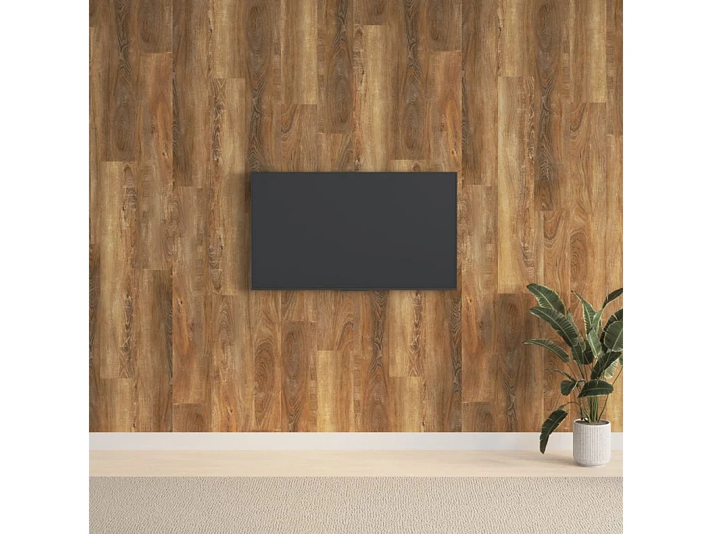 Panneaux muraux Aspect bois Marron PVC 2,06 m² FR390689