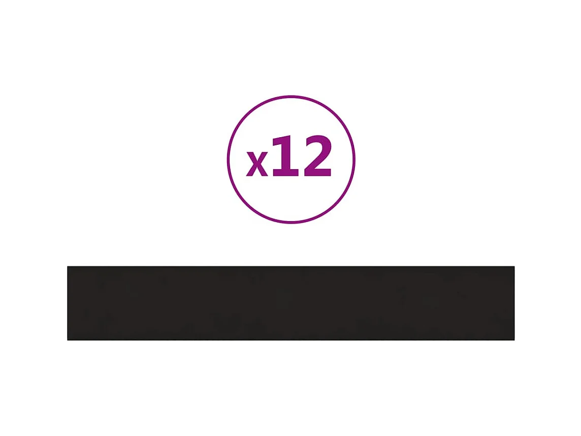 Wandpanelen 12 st 1,62 m² 90x15 cm fluweel zwart BE354245