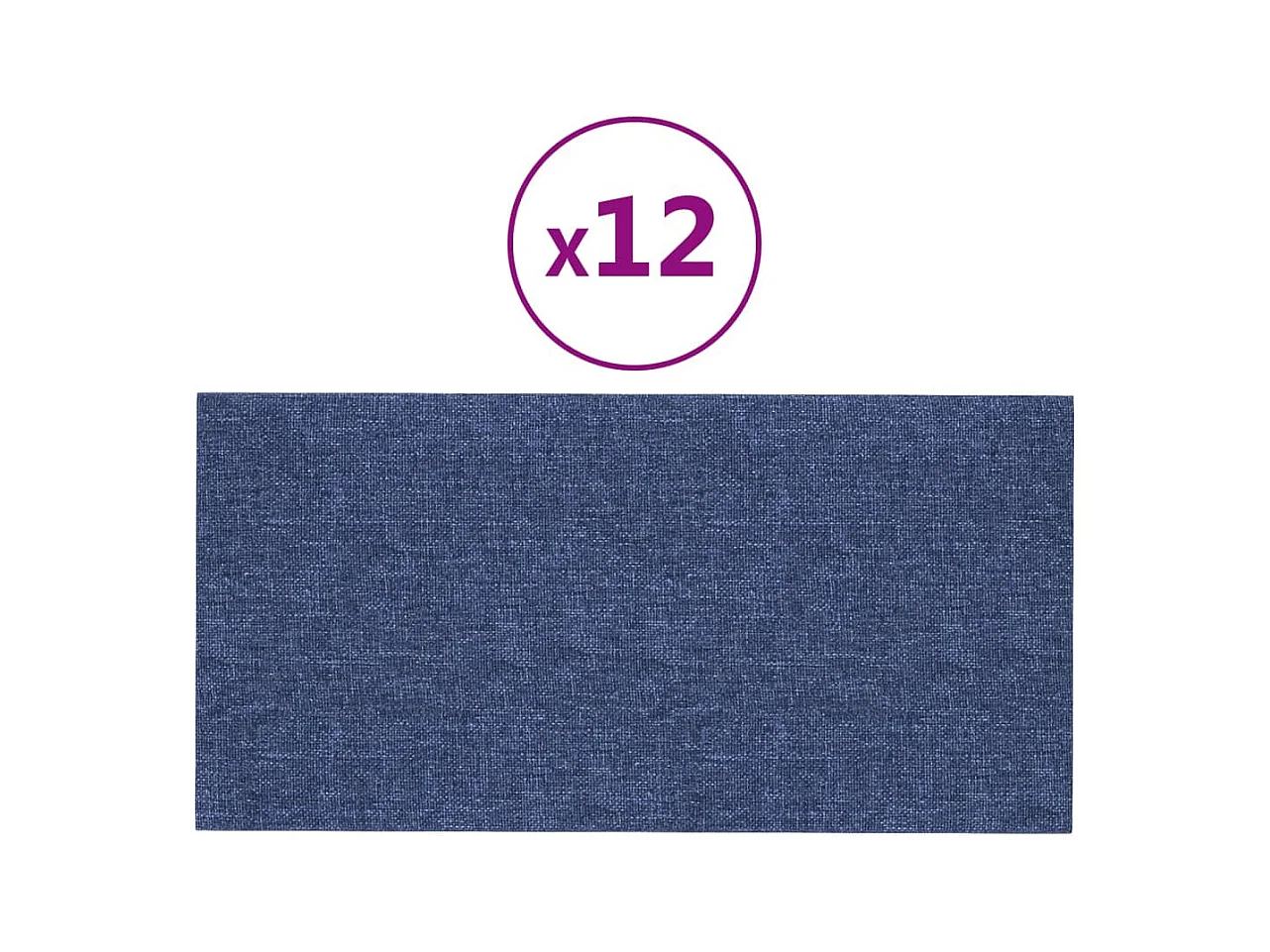 Panneaux muraux 12 pcs Bleu 30x15 cm Tissu 0,54 m² FR551466