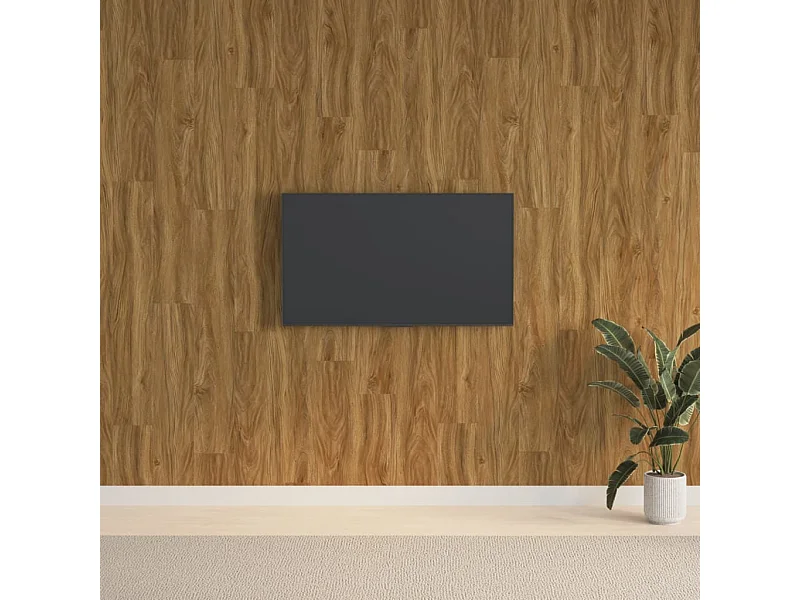 Panneaux muraux Aspect bois Marron PVC 2,06 m² FR184458