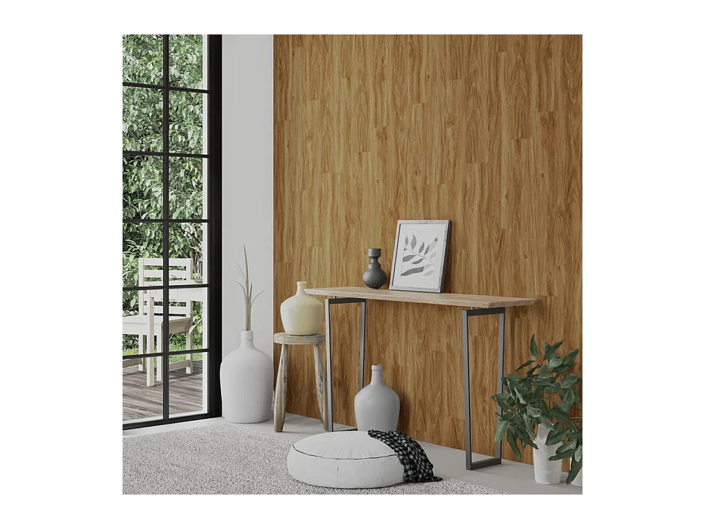 Panneaux muraux Aspect bois Marron PVC 2,06 m² FR184458