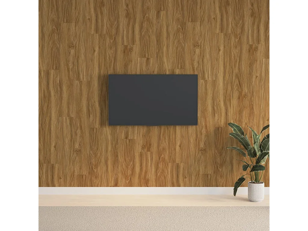 Panneaux muraux Aspect bois Marron PVC 2,06 m² FR184458